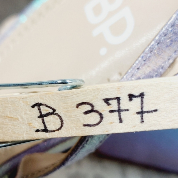 New BP. Parrker Platform Purple Metallic Party Heel Sandals B377 - Picture 14 of 14